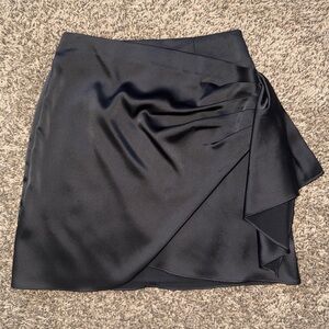 GIANNI BINI BLACK SATIN SKIRT